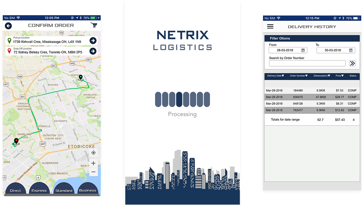 Netrix case study - App Screenshots